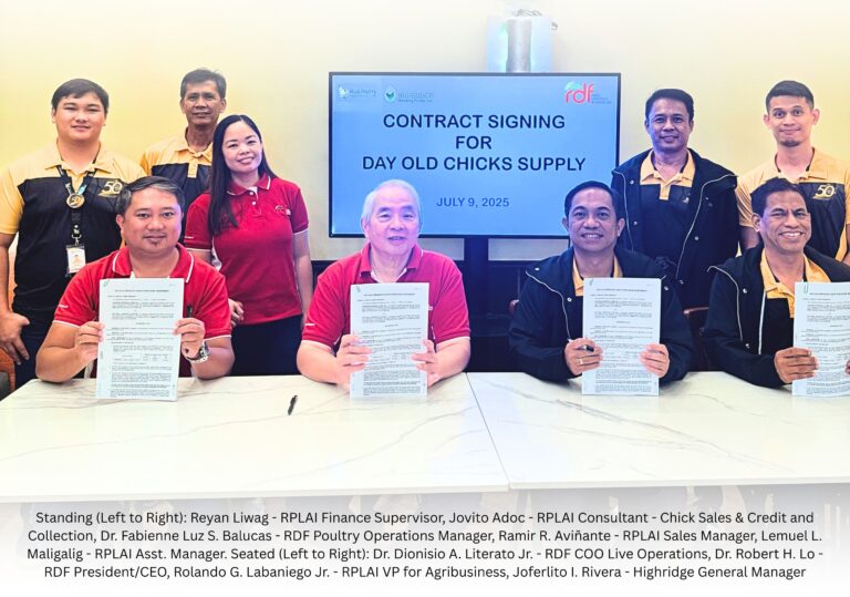 Broiler Producer in Central Luzon renews contract